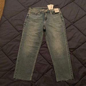 NWT Straight Fit High Rise Vintage Blue Ankle Jeans Size 31